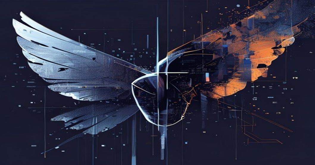 Claude Mythos Preview – abstrakte Darstellung eines gläsernen Flügels zwischen Sicherheit und Verwundbarkeit