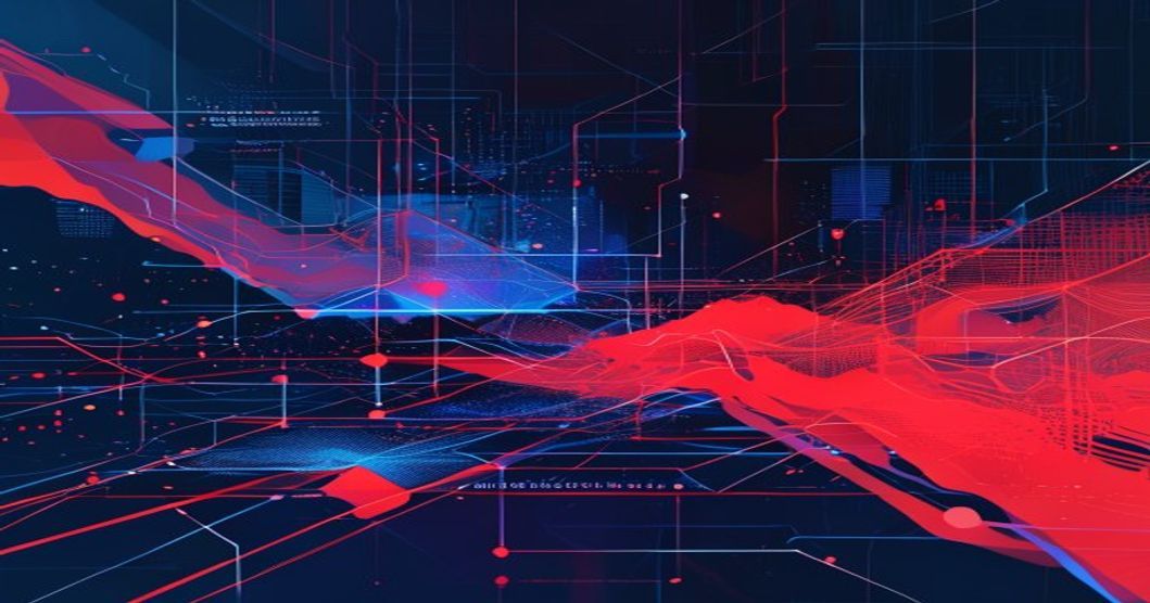 Corporate LLM und die Illusion der Kontrolle - abstrakte Darstellung neuronaler Netze in Auflösung