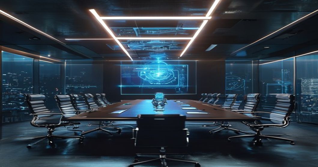 Workspace Agents leere Chefetage KI-Boardroom