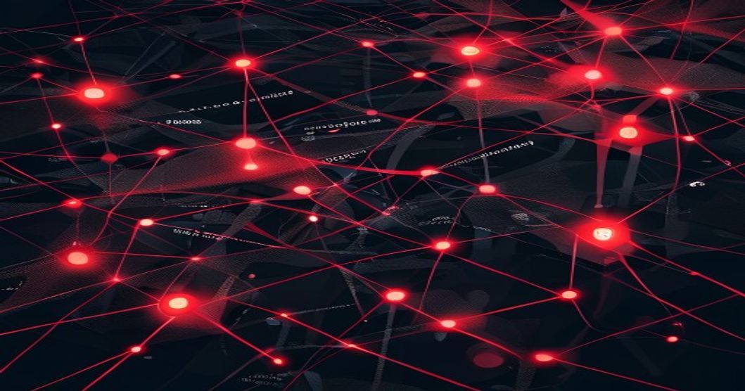 Zero Trust für KI-Agenten – abstrakte Darstellung vernetzter Knoten mit gebrochenen Vertrauensketten